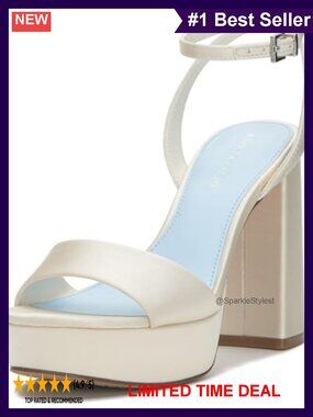 Platform Heeled Sandals Block Heel Crisscross Toe Buckle